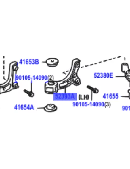 Silent bloc support gauche pont avant Land Cruiser KZJ9 KDJ9 TOYOTA -