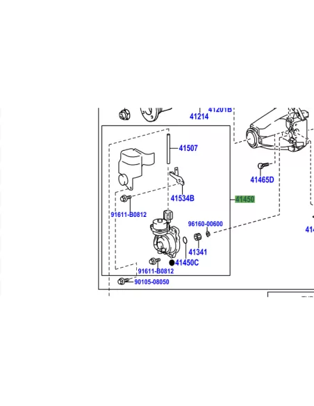 Moteur de blocage de différentiel arrière électrique Land Cruiser