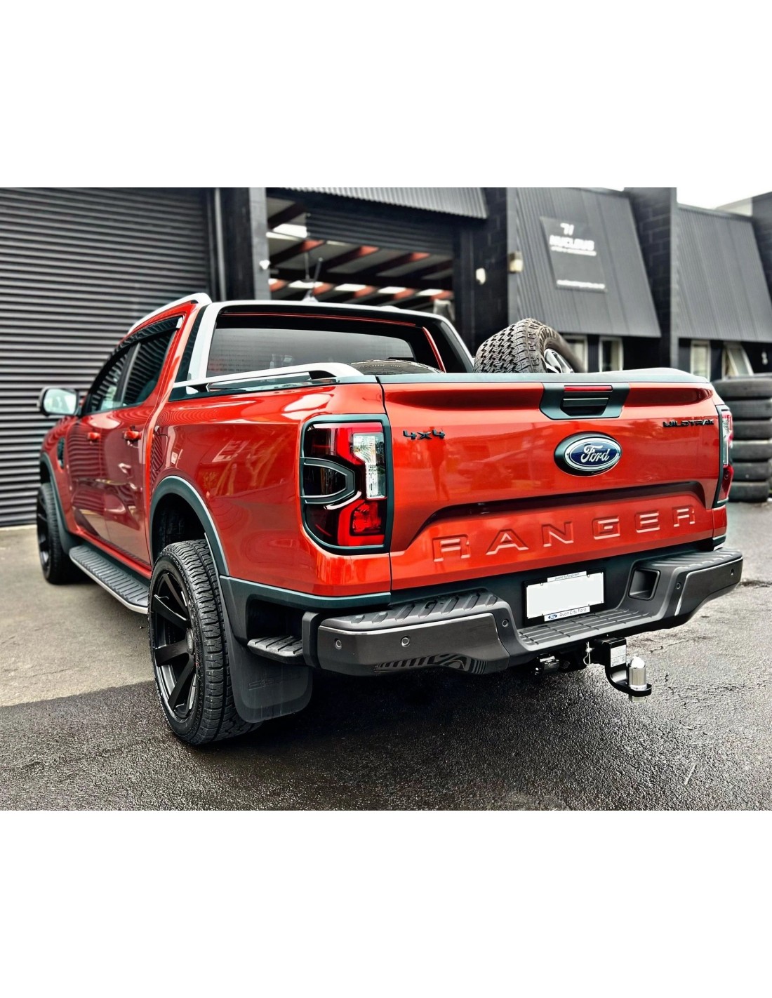 Black rear lamp trims for Ford Ranger 2023+