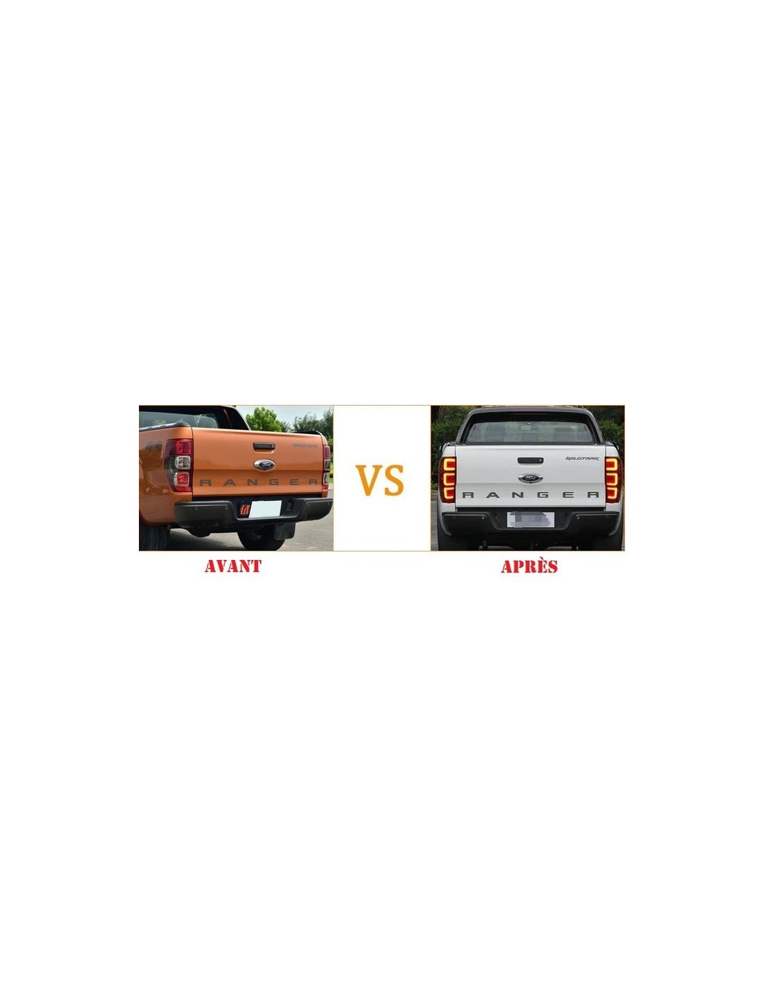 Feux arrières à leds Type 1 pour Ford Ranger