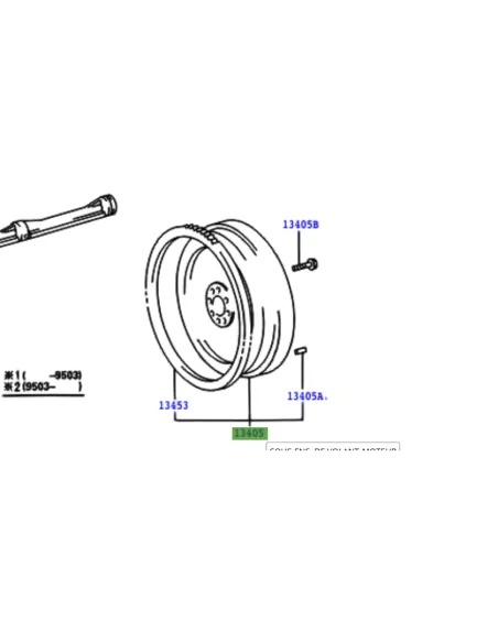 Volant moteur KZJ7 KZJ9 avant 06/1998 TOYOTA - accessoire 4x4