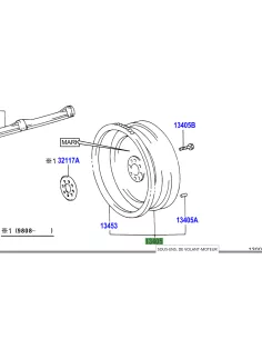Volant moteur KZJ90 KZJ95 06/1998+ TOYOTA - accessoire 4x4 2