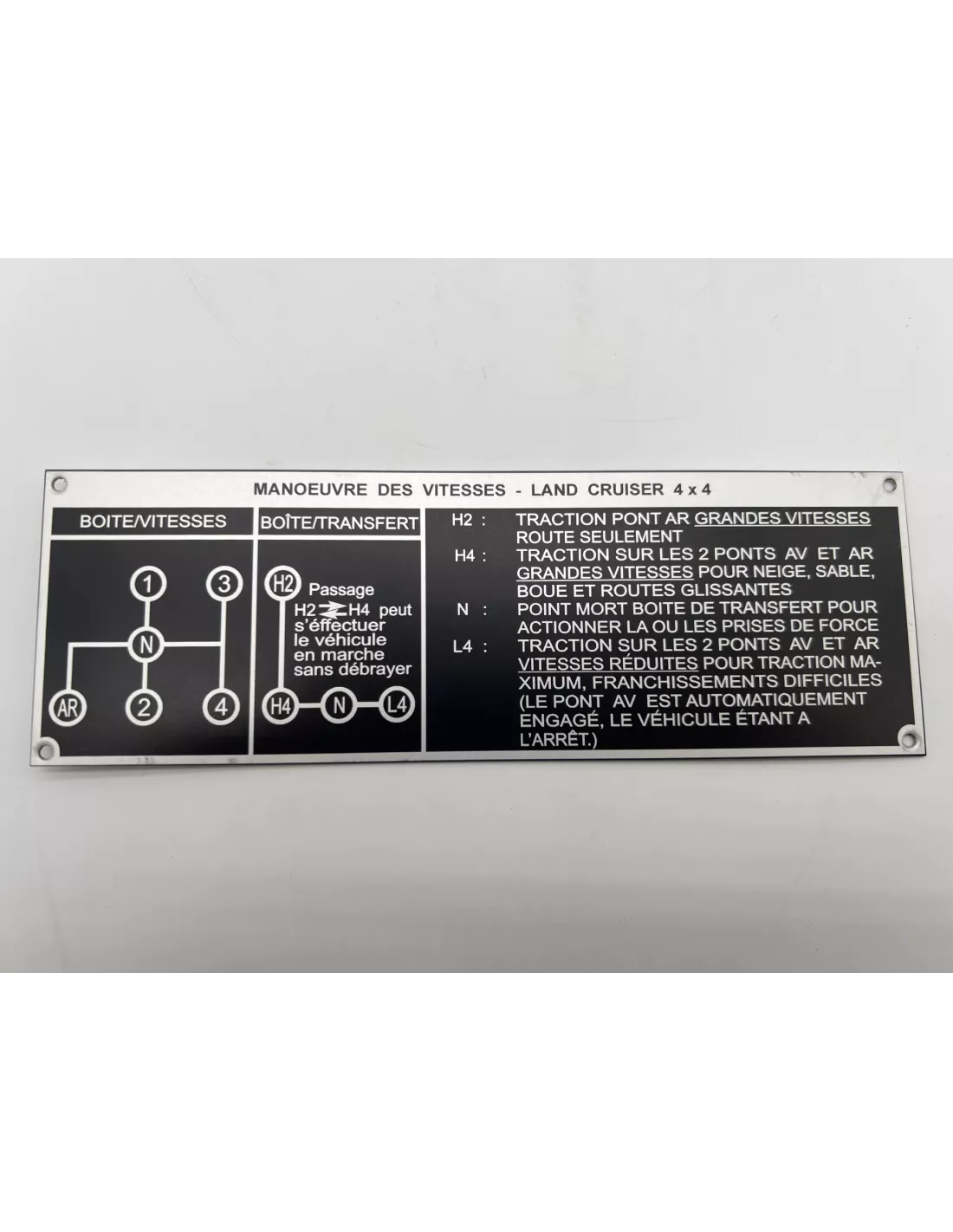PLAQUE DE TRANSMISSION J4 BV4 DTC PARTS - accessoire 4x4
