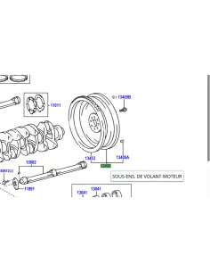 Volant moteur couronne de démarreur boite vitesses automatique KDJ9 2