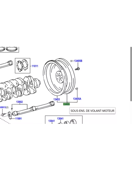 Volant moteur couronne de démarreur boite vitesses automatique KDJ9