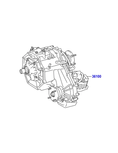Boite de transfert complète Hilux Revo TOYOTA - accessoire 4x4