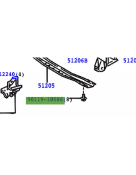 Vis traverse de boite HDJ80 HDJ100 TOYOTA - accessoire 4x4