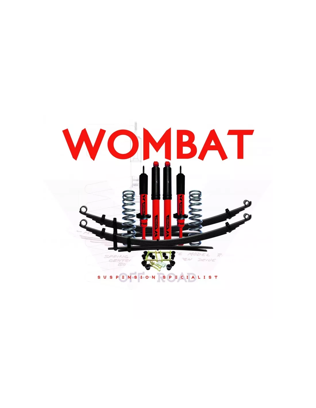 Kit suspension complet +50mm Wombat Toyota Hilux Vigo med/500 WOMBAT