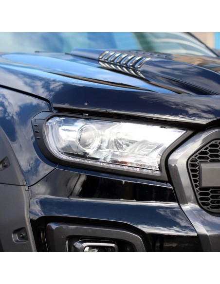Enjoliveurs de feux avant noir pour Ford Ranger