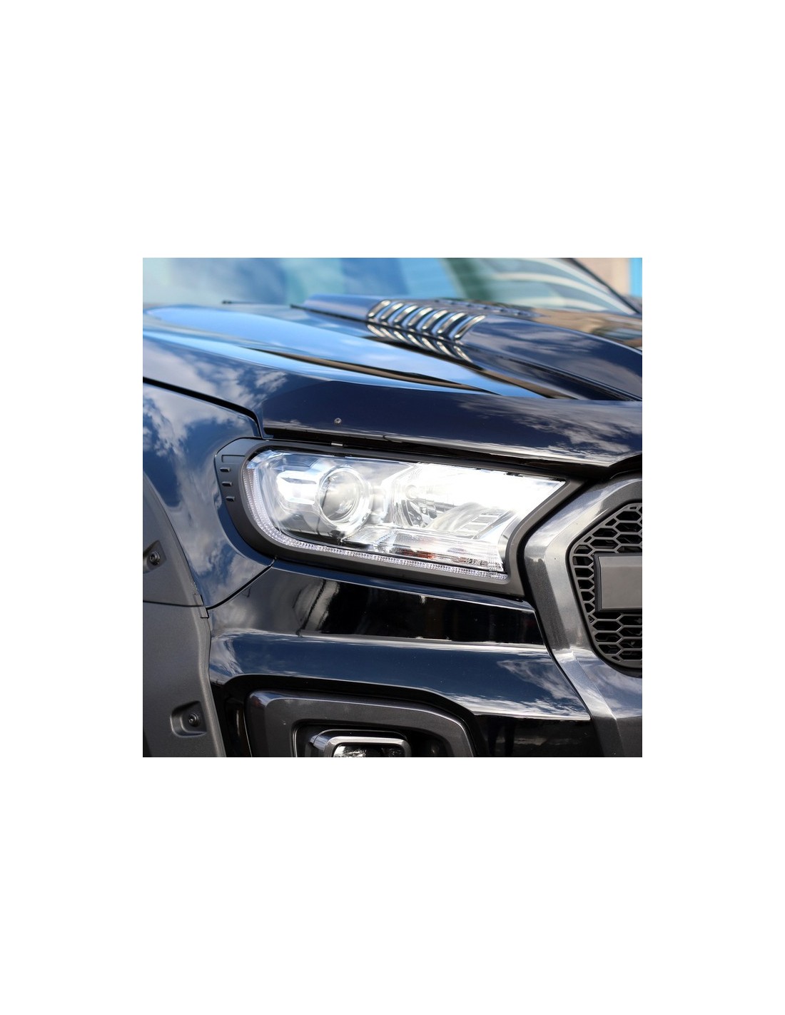 Paupières de feux avant noir pour Ford Ranger