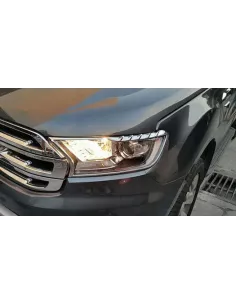 Paupières de feux avants chromés pour Ford Ranger