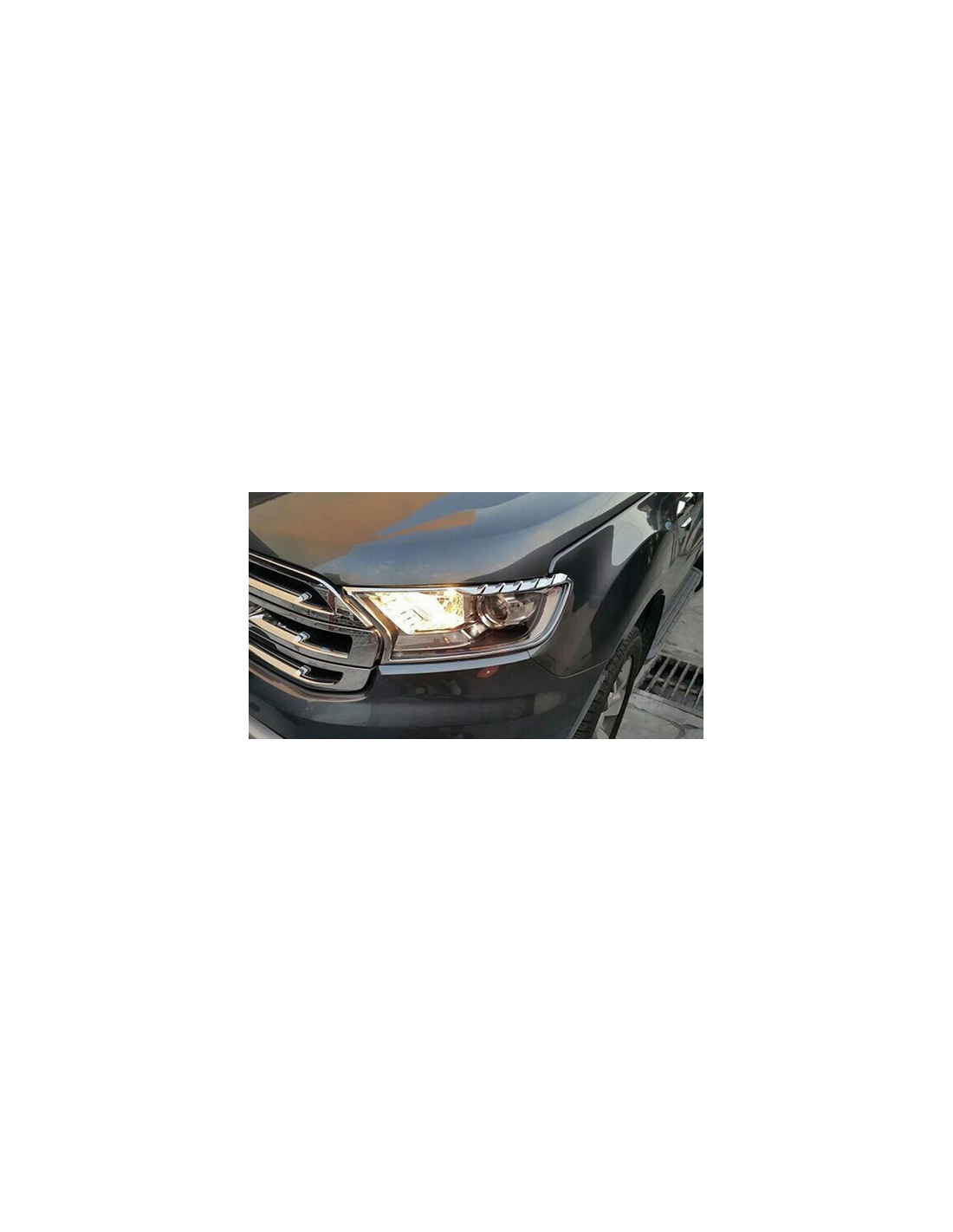 Paupières de feux avants chromés pour Ford Ranger