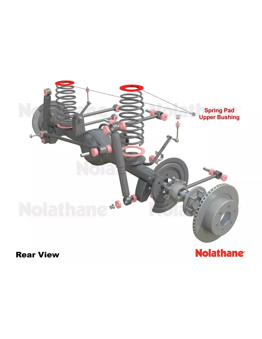 Cale de ressort arrière 30mm pour Patrol GR Y60 Y61 NOLATHANE -