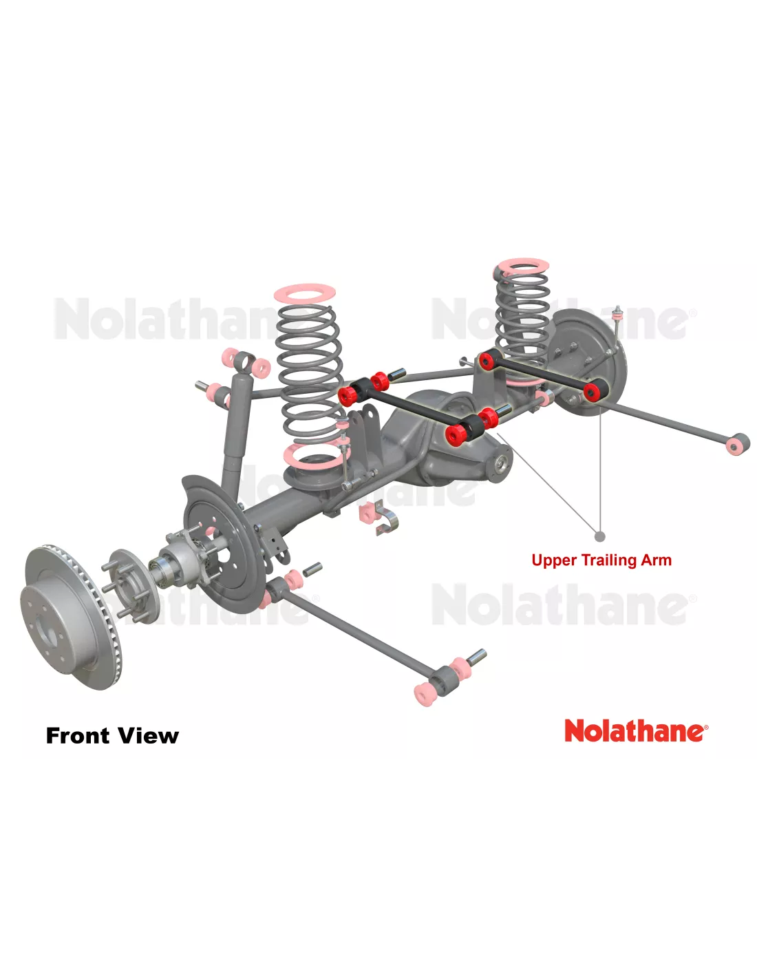 Paire tirants supérieurs renforcés réglables Nolathane pour HDJ80