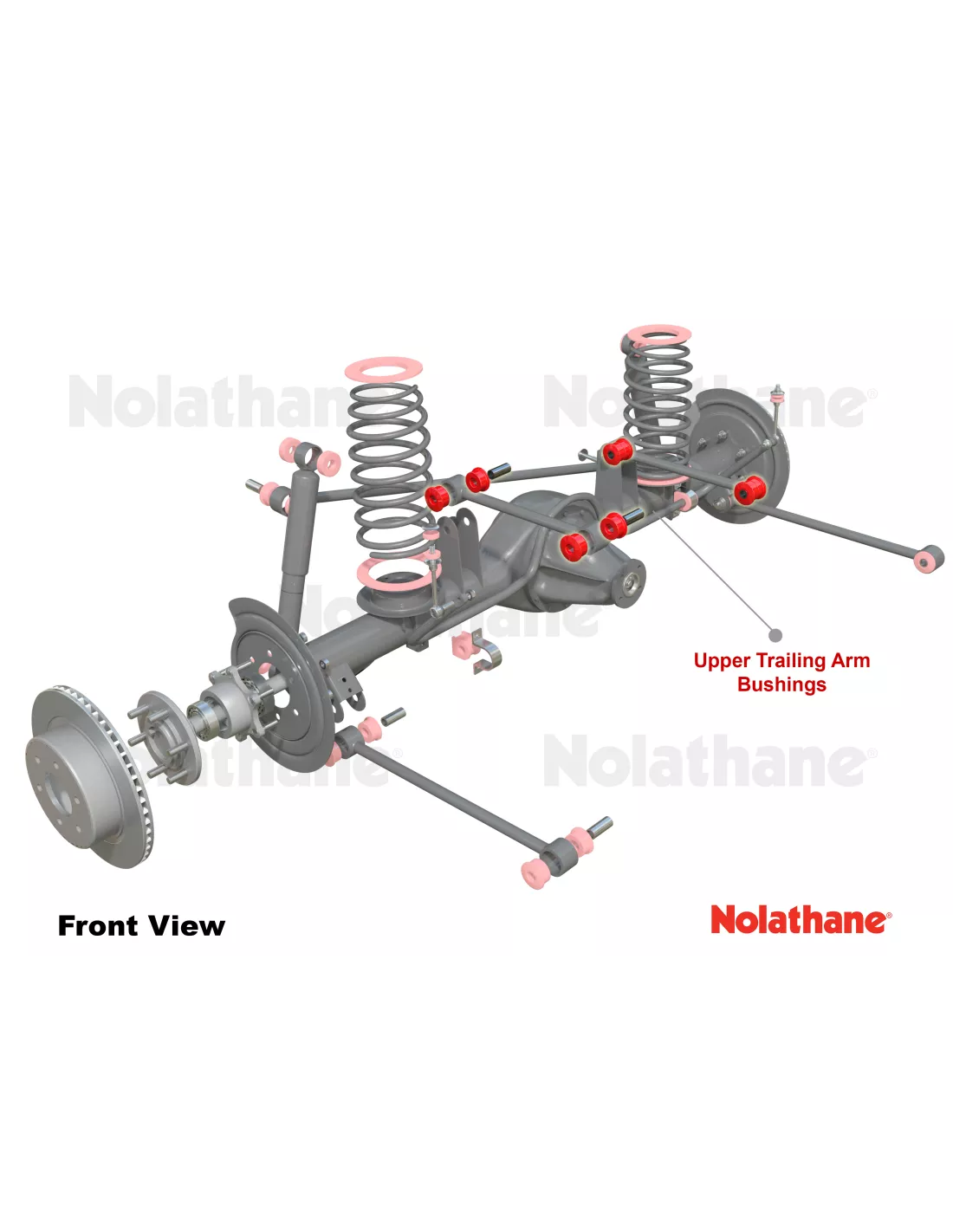 Kit silent bloc polyuréthane Nolathane tirants pont arrière
