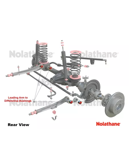 Kit 4 silent blocs excentriques de tirant de pont Land Rover Ø38mm