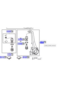 Fusée de suspension avant gauche KZJ9 KDJ9 avec ABS TOYOTA -