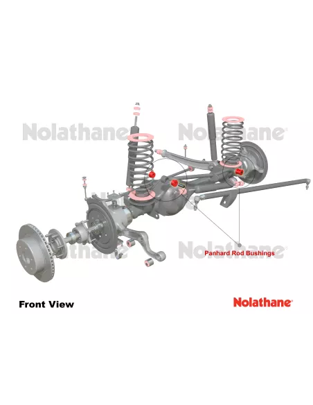 Kit silent blocs en polyuréthane Nolathane barre panhard arrière LJ7