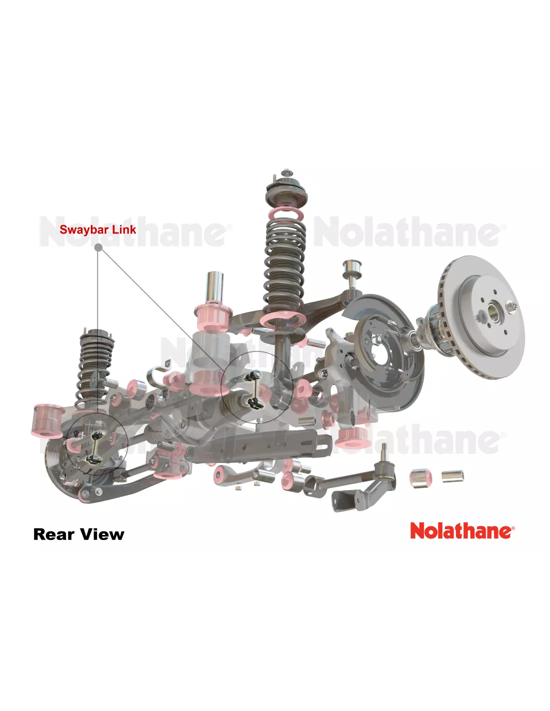 Paire de biellettes de barre stabilisatrice arrière Pajero 3 et 4 V60