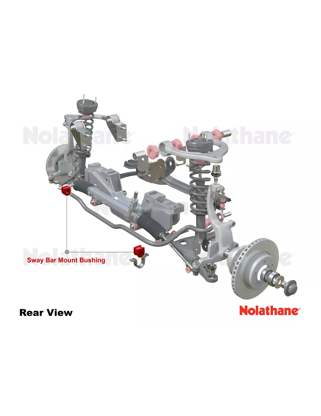 Paire de silent bloc cavalier de barre stabilisatrice avant Nolathane