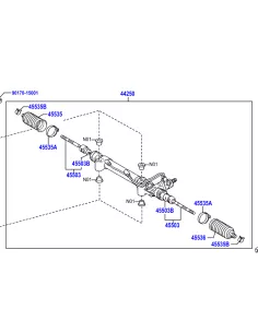 Crémaillère de direction pour FJ Cruiser avant 08/2009 TOYOTA -