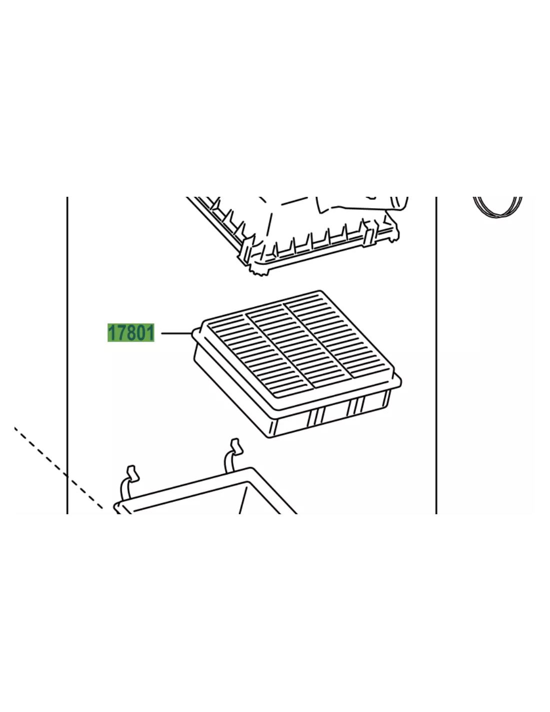 Filtre à air GDJ250 TJH250 TOYOTA - accessoire 4x4