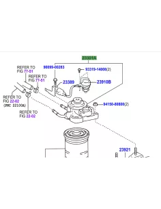 Support filtre gasoil avec emplacement réchauffeur KDJ120 KDJ125