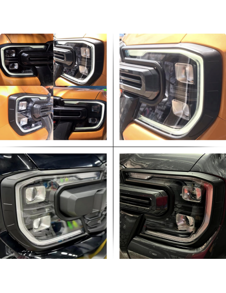 Enjoliveurs de feux avant noir pour Ford Ranger 2023+