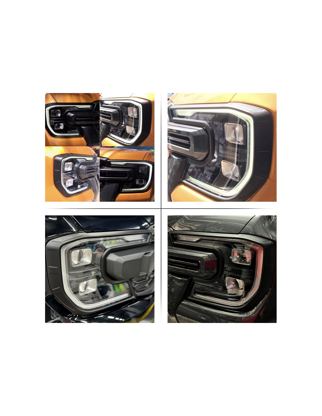 Schwarze Frontleuchte für Ford Ranger 2023+