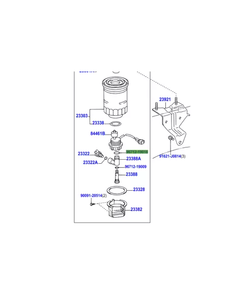 Joint torique No1 capteur présence eau sous filtre KDJ12 TOYOTA -