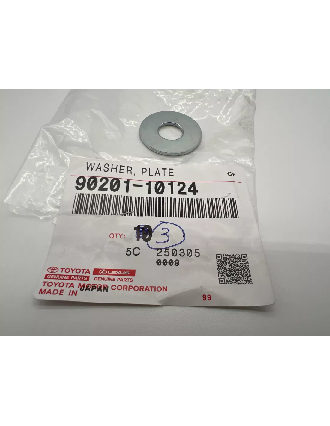 Rondelle derrière galet tendeur de distribution 1KD 2KD 1KZ TOYOTA -