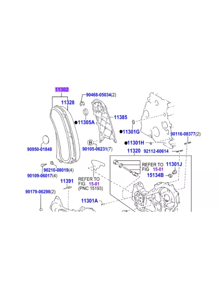 Carter avant plastique cache distribution KZJ7 KZJ9 TOYOTA -