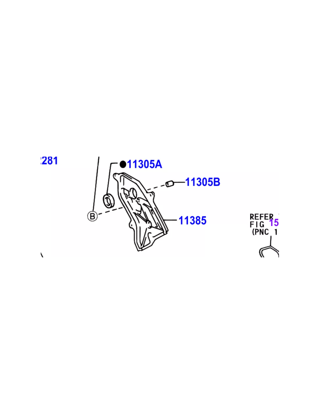 Carter arrière distribution partie haute en alu HZJ7 1999+ TOYOTA -
