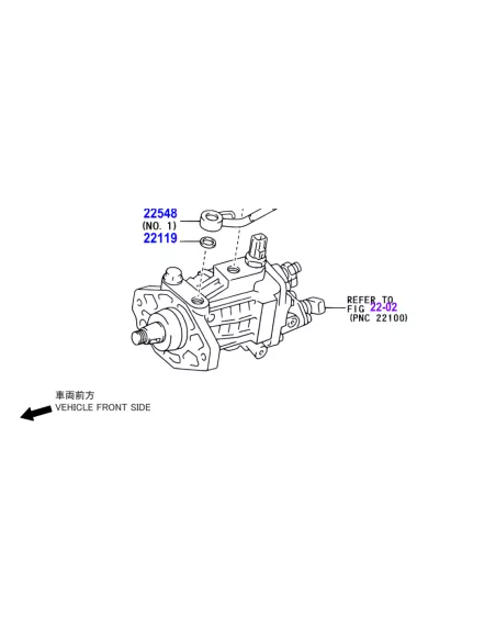 Pompe à injection complète KDJ120 KDJ125 163cv TOYOTA - accessoire 4x4