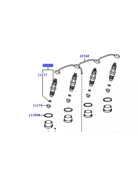 Injecteur NEUF Denso complet KZJ7 KZJ9 TOYOTA - accessoire 4x4