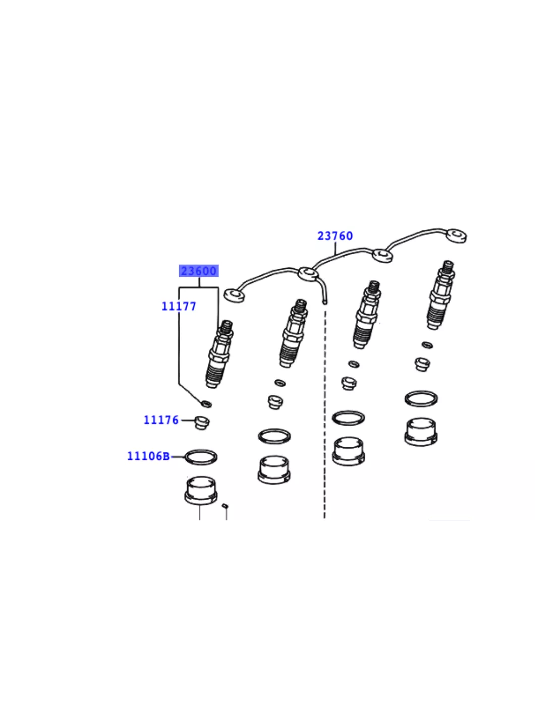 Injecteur NEUF Denso complet KZJ7 KZJ9 TOYOTA - accessoire 4x4