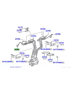 Conduite rigide haute pression injecteur No1 HZJ TOYOTA - accessoire