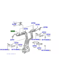 Conduite rigide haute pression injecteur No2 HZJ TOYOTA - accessoire
