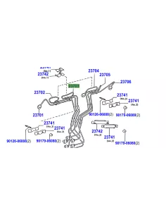 Conduite rigide haute pression injecteur No3 HZJ TOYOTA - accessoire