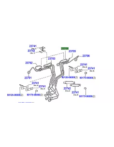 Conduite rigide haute pression injecteur No4 HZJ TOYOTA - accessoire
