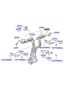 Conduite rigide haute pression injecteur No5 HZJ TOYOTA - accessoire