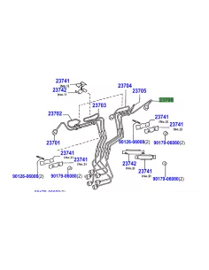Conduite rigide haute pression injecteur No3 HZJ TOYOTA - accessoire