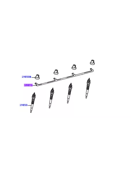 Rampe connecteur bougies préchauffage KDJ90 KDJ95 TOYOTA - accessoire
