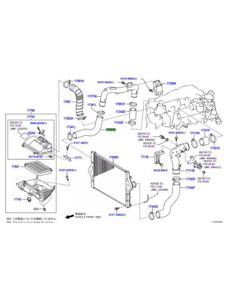 Flexible air No1 intercooler KDJ15 TOYOTA - accessoire 4x4