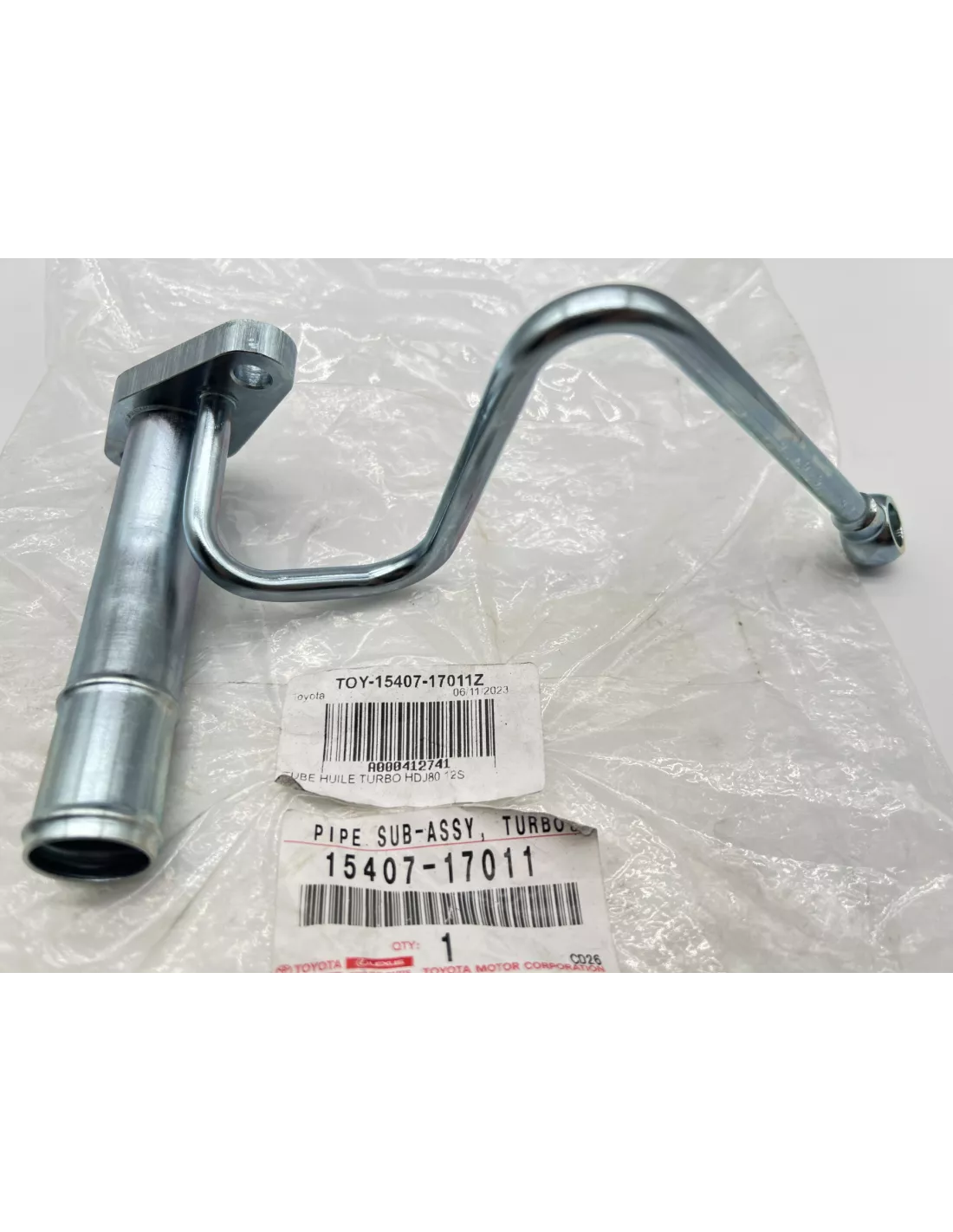 Tube rigide alimentation huile turbo HDJ80 12s TOYOTA - accessoire 4x4