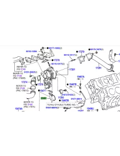 Receveur huile turbo droit VDJ200 TOYOTA - accessoire 4x4 2