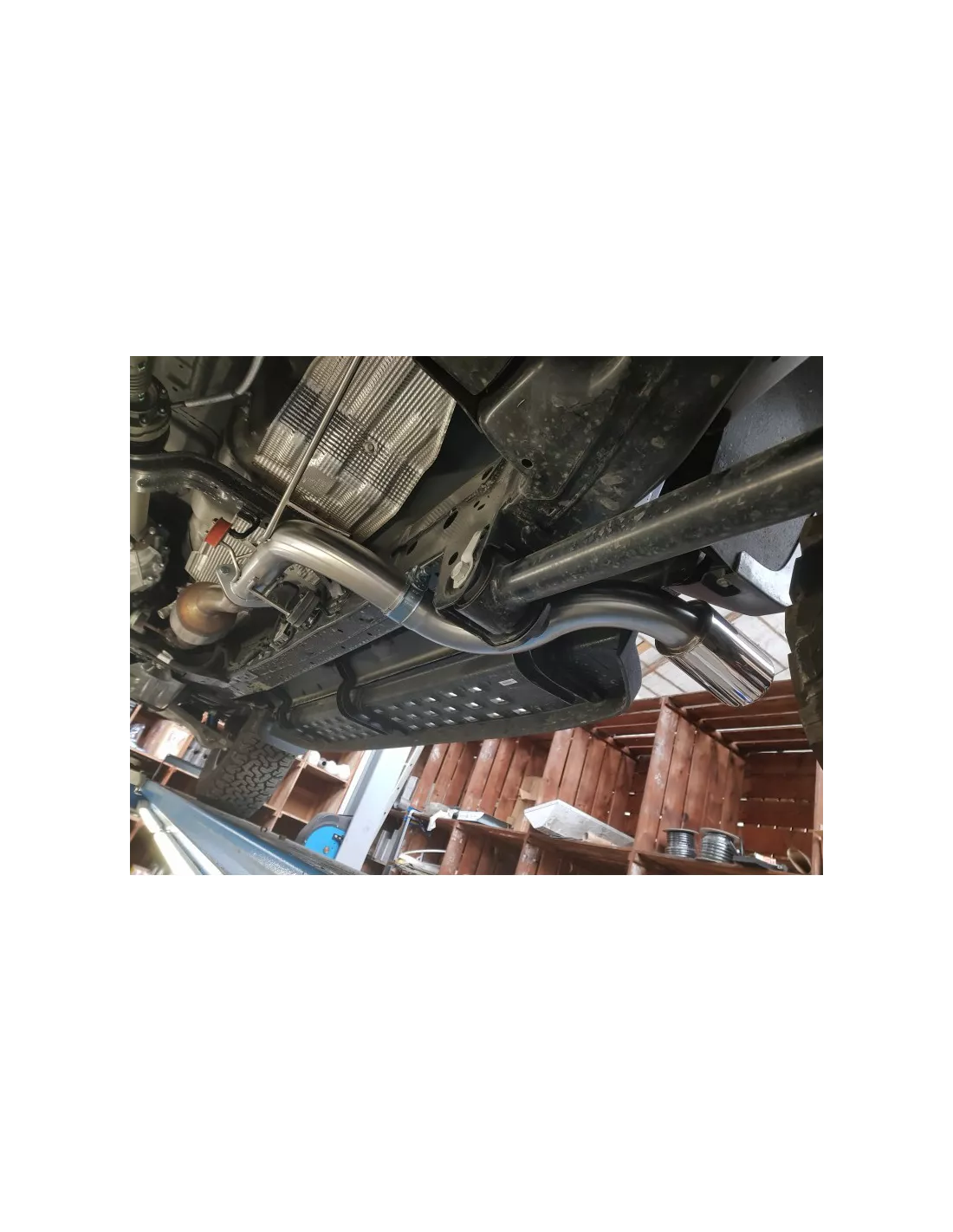 Sortie laterale (embout poli diam.90mm.) apres catalyseur Tecinox