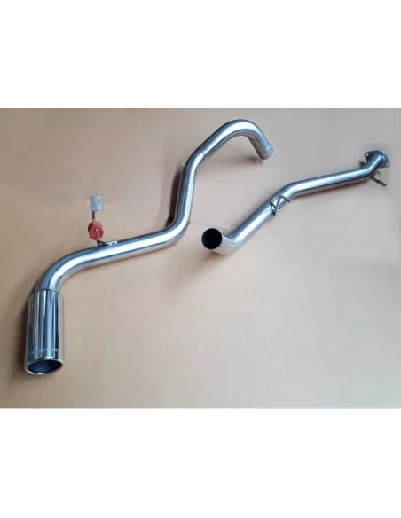 Intermediaire sans silencieux + tube arriere (embout poli diam.90mm.)