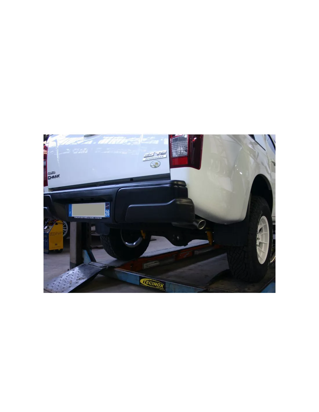 Intermediaire sans silencieux + tube arriere Tecinox Isuzu D-Max 2.5L