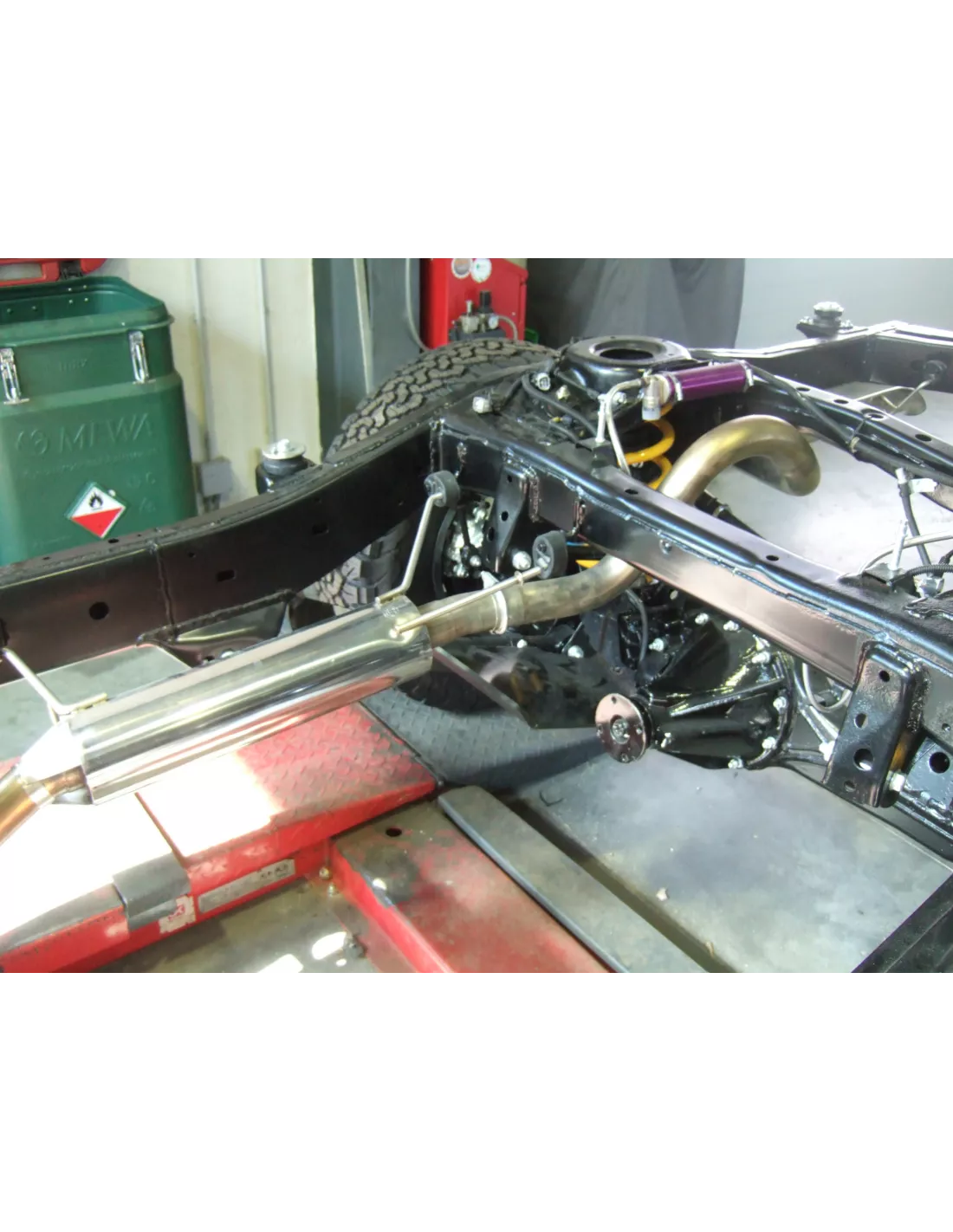 Intermediaire avec silencieux+ tube arriere (2 pieces) Tecinox Toyota